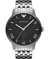 Buy Emporio Armani Mens Black Silver Classic Dino Watch online