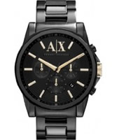 Buy Armani Exchange Mens All Black Banks Chronograph Smart Watch online