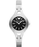 Buy Emporio Armani Ladies Black and Silver Chiara Watch online