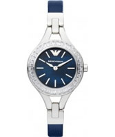 Buy Emporio Armani Ladies Blue Silver Chiara Watch online