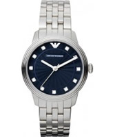 Buy Emporio Armani Ladies Classic Dino Blue Silver Watch online