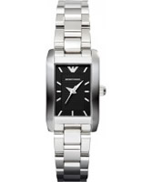 Buy Emporio Armani Ladies Black Silver Sara Watch online