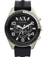 Buy Armani Exchange Mens Black Zacharo Active Chronograph Watch online