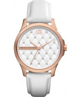 Buy Armani Exchange Ladies White Rose Gold Smart Watch online
