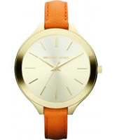 Buy Michael Kors Ladies Gold and Orange Slim Runaway Watch online