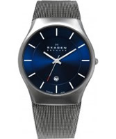 Buy Skagen Mens Blue and Grey Aktiv Titanium Watch online