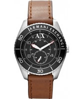 Buy Armani Exchange Mens Black Brown Gunnison Active Watch online