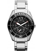 Buy Armani Exchange Mens Black Silver Gunnison Active Watch online