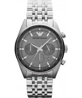 Buy Emporio Armani Mens Silver Tazio Sportivo Watch online