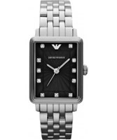 Buy Emporio Armani Ladies Black Silver Retro Classic Dino Watch online