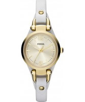 Buy Fossil Ladies Gold and White Georgia Watch online