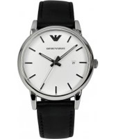 Buy Emporio Armani Mens White and Black Luigi Watch online