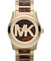 Buy Michael Kors Ladies Tortoise and Gold Runway Watch online