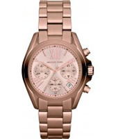 Buy Michael Kors Ladies Rose Gold Mini Bradshaw Watch online