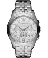 Buy Emporio Armani Mens Silver New Valente Watch online