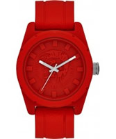 Buy Diesel Mens Rubber Company Red Silicone Strap Watch online