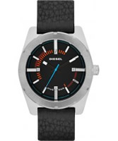 Buy Diesel Mens Good Company Black Leather Strap Watch online