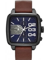 Buy Diesel Mens Square Franchise Chrono Brown Watch online