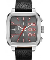 Buy Diesel Mens Square Franchise Chrono Black Watch online