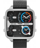 Buy Diesel Mens Square Daddy Chrono Black Watch online