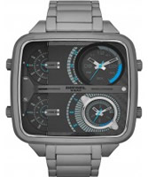 Buy Diesel Mens Square Daddy Chrono Gunmetal Bracelet Watch online