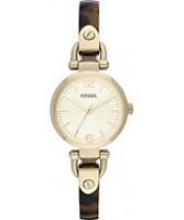 Buy Fossil Ladies Tortoise and Gold Georgia Watch online