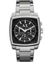 Buy Armani Exchange Mens Black Silver Stockton Smart Watch online