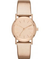 Buy DKNY Ladies Lexington Rose Gold Leather Strap Watch online