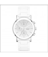 Buy DKNY Ladies Lexington  Chronograph White Ceramic Watch online