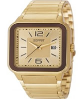 Buy Esprit Mens Foursides Gold Watch online