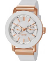 Buy Esprit Ladies Loft Rose Gold IP White Watch online