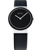 Buy Bering Time Ladies Ceramic Black Calfskin Watch online