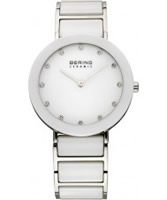 Buy Bering Time Ladies White and Silver Ceramic Watch online