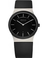 Buy Bering Time Ceramic Black Calfskin Watch online