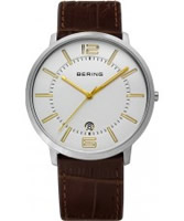 Buy Bering Time Mens White Brown Watch online