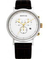 Buy Bering Time Mens Brown Chronograph Watch online