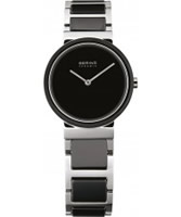 Buy Bering Time Ladies Ceramic Black Silver Watch online