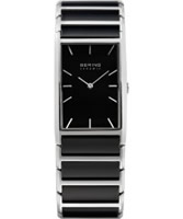 Buy Bering Time Ladies Ceramic Black Silver Watch online