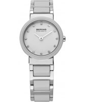 Buy Bering Time Ladies White and Silver Ceramic Watch online