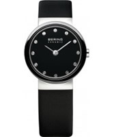 Buy Bering Time Ladies Black Calfskin Ceramic Watch online