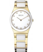 Buy Bering Time Ladies Ceramic White Gold Watch online
