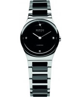 Buy Bering Time Ladies Ceramic Black Silver Watch online