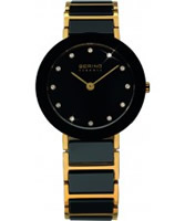 Buy Bering Time Ladies Black and Gold Ceramic Watch online