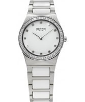 Buy Bering Time Ladies Ceramic White Crystal Watch online
