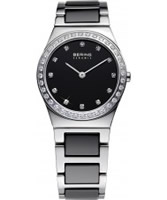 Buy Bering Time Ladies Ceramic Black Crystal Watch online