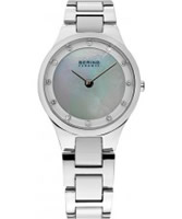 Buy Bering Time Ladies Ceramic Silver Watch online