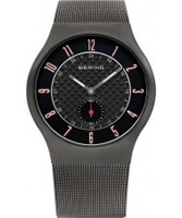 Buy Bering Time Mens Black and Grey Radio Controlled Watch online