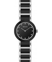 Buy Bering Time Ladies Black and Silver Ceramic Watch online