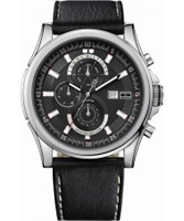 Buy Tommy Hilfiger Mens Black Arlington Chronograph Watch online