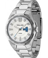 Buy Police Mens White and Silver Seal Watch online